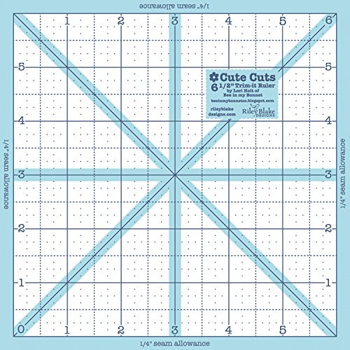 Riley Blake Designs by Lori Holt - Trim-It Non-Slip Ruler Square 6.5" X 6.5"