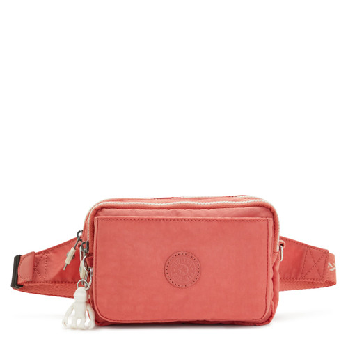 Kipling Women's Abanu Multi Crossbody Bag, Lightweight, Adjustable Nylon Waist Pack, Vintage Pink