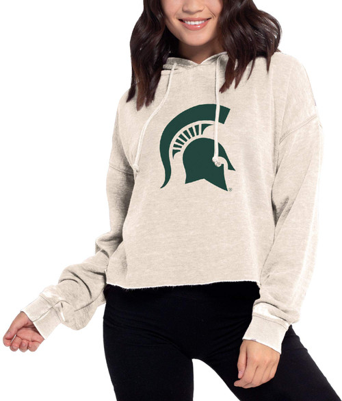 Chicka-d NCAA Michigan State Spartans Womens Campus Hoodie, Oatmeal, Small Chicka-d NCAA Michigan State Spartans Womens Campus Hoodie, Oatmeal, Small