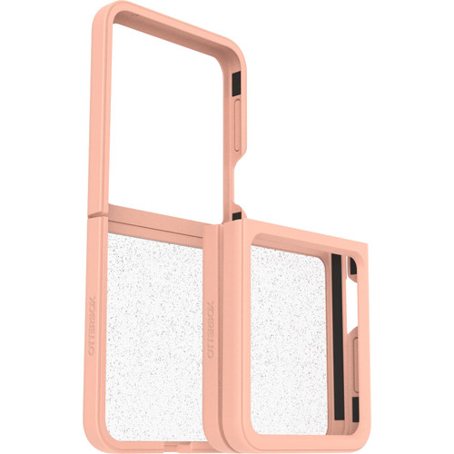 OtterBox Galaxy Z Flip5 Thin Flex Case - Sweet Peach (Clear), Ultra-Slim, Hard Case with Soft Edges, 5G and Wireless Charging Compatible