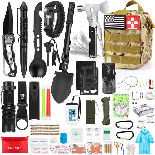 235Pcs Emergency Survival Kit and First Aid Kit Professional Survival Gear Tool with IFAK Molle System Compatible Bag, Gift for Men Camping Outdoor Adventure Boat Hunting Hiking & Earthquake 235Pcs Emergency Survival Kit and First Aid Kit Professional Survival Gear Tool with IFAK Molle System Compatible Bag, Gift for Men Camping Outdoor Adventure Boat Hunting Hiking & Earthquake