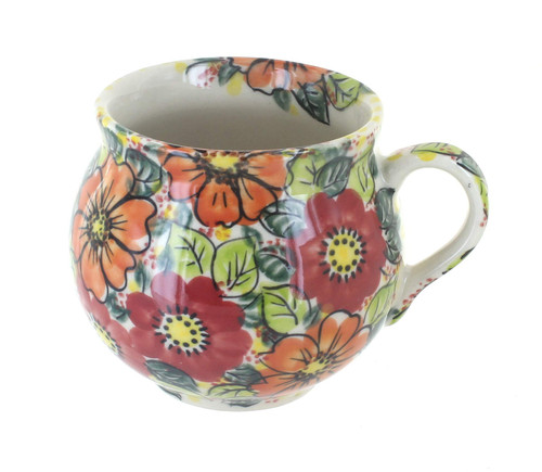 Blue Rose Polish Pottery Marigold Surprise Bubble Mug