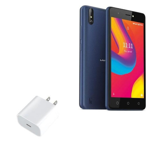 BoxWave Charger Compatible with Lava Z1 - PD GAN miniCube (30W), 30W Tiny PD GAN Type-C Wall Charger - Winter White