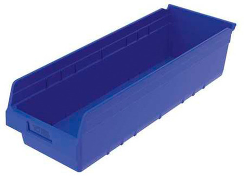 Blue Shelf Bin, 23-5/8 L x 8-3/8 W x 6 H, Outside Height: 6 in