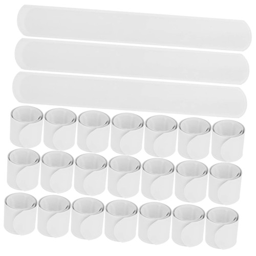 ERINGOGO 250 Pcs Papa Circle in Bulk Portable White Board Kids Bracelets Kids Slap Bracelet Slap Bracelet Slap Wrist Pvc Party Kids DIY Portable Slap Bands