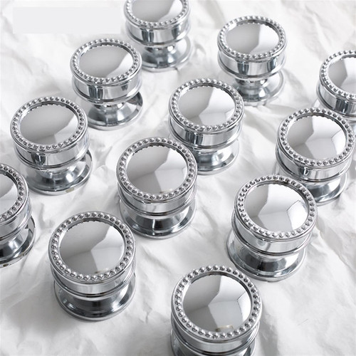 AHAFEI Brass Knob Bright Chrome Kitchen Cabinet Handles Door Pull Simple Knobs for DrawerFurniture Hardware 1Pcs