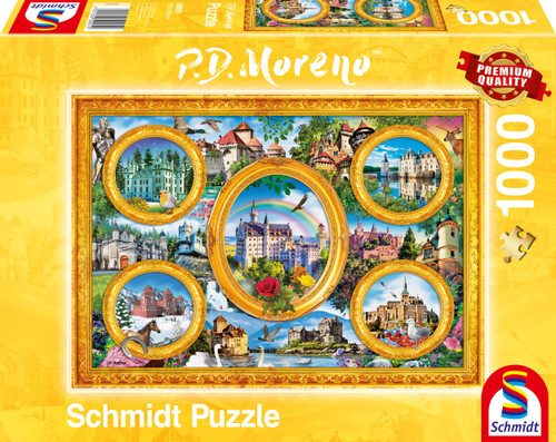Schmidt Spiele 59901 Peter Moreno Castles 1000-Piece Jigsaw Puzzle, Multi-Coloured