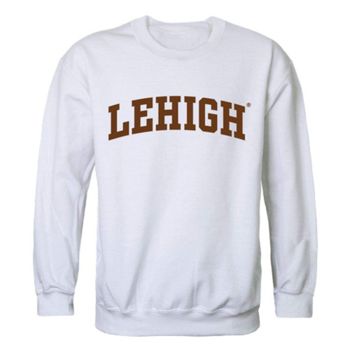 Lehigh University Mountain Hawks Arch Crewneck Pullover Sweatshirt Sweater White Medium