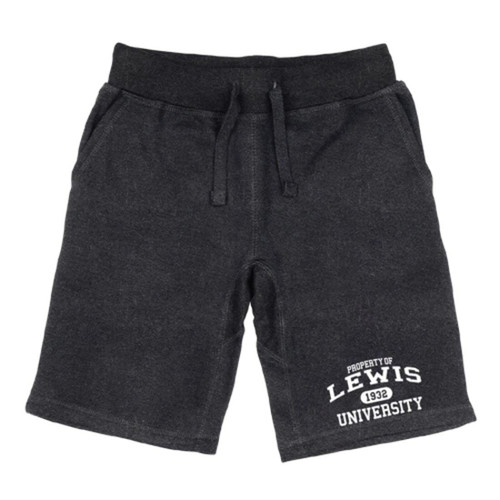 W REPUBLIC Lewis University Flyers Property Shorts Fleece Drawstring Heather Charcoal Small