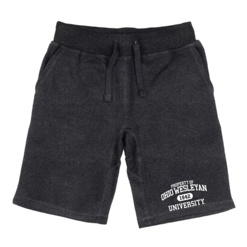 W REPUBLIC Ohio Wesleyan University Bishops Property Shorts Fleece Drawstring Heather Charcoal Medium