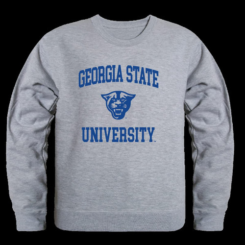 W Republic Georgia State University Panthers Seal Fleece Crewneck Sweatshirts - Heather Grey, Large