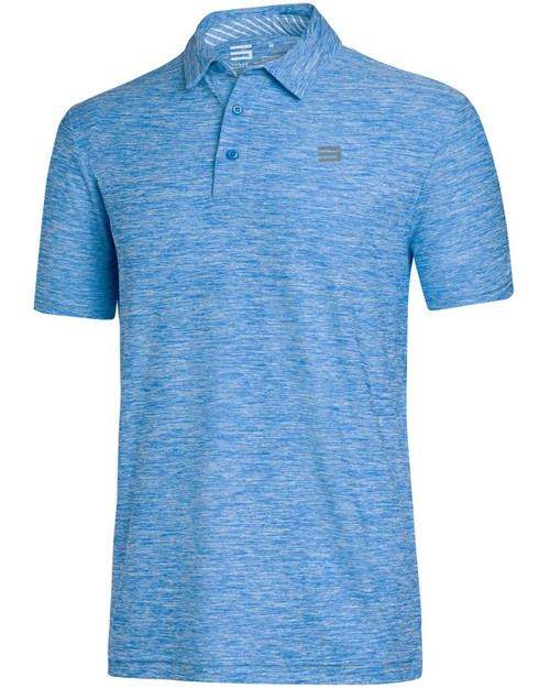 Three Sixty Six Golf Shirts for Men - Dry Fit Short-Sleeve Polo, Athletic Casual Collared T-Shirt Cool Blue