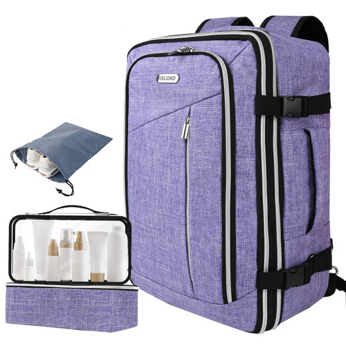 HXLGMD Carry on Backpack, 40L Flight Approved Travel Backpack with 3 Packing Bags, Expandable TSA Luggage Suitcase Backpack Overnight Weekender Daypack for Business College Hiking 15.6 inch Laptop HXLGMD Carry on Backpack, 40L Flight Approved Travel Backpack with 3 Packing Bags, Expandable TSA Luggage Suitcase Backpack Overnight Weekender Daypack for Business College Hiking 15.6 inch Laptop
