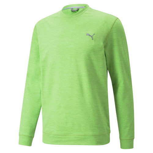 PUMA GOLF Men's Standard Cloudspun Crewneck, Greenery Heather, Large