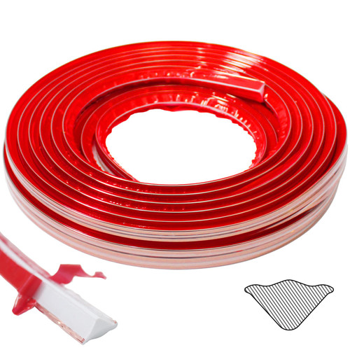 JSIWOTH 32.8 Ft Molding Trim Peel and Stick, Flexible Wall Trim Self Adhesive, Waterproof Tile Edge Trim for Kitchen Backsplash, Floor, Ceiling, Wall Corner, Baseboard Rose Gold