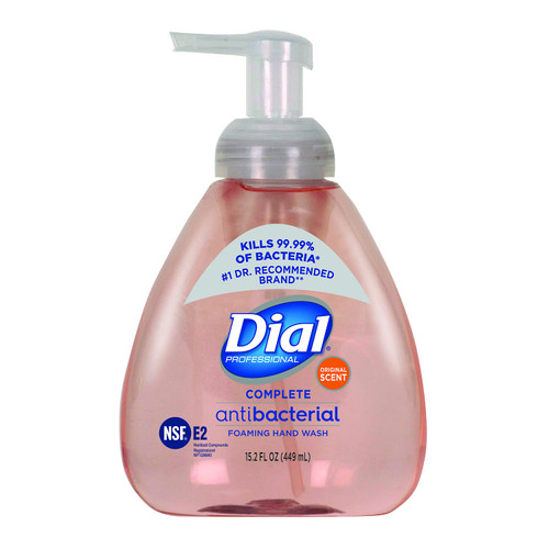 Dial Complete Original Antibacterial Foaming Hand Wash, 15.2 OZ Pump Bottle (Pack of 4),Pink