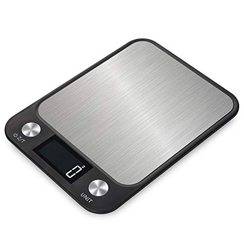 Digital Kitchen Scales,Electronic Scale,LCD Display 10kg/1g Multi-Function Digital Food Kitchen Scale Stainless Steel Weighing Food Scale Cooking Tools (Color : Black)