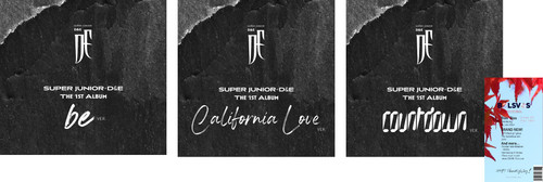 Super Junior D&E - Countdown [California Love + Be + Countdown Ver.] (1st Mini Album) Album+BolsVos K-POP Webzine (20p), Decorative Stickers, Photocards