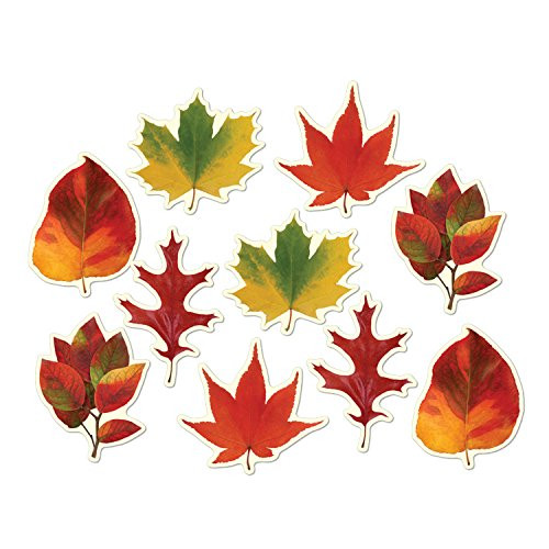 Beistle 99096 Mini Leaf Cutouts, 4-4.75, 10 Piece Pack