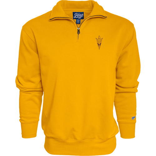 Blue 84 Men's Arizona State Sun Devils Quarter Zip Sweatshirt Icon Secondary, Alternate Color, X-Large