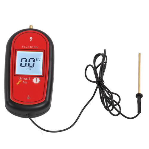 Electrical Fence Voltage Tester, Underground Cable Locator, Voltage Tester Fence Tester 200?15000V with LCD Display Screen Fence Fault Finder for Dog Fence Cables Irrigation Control Wires(Red)