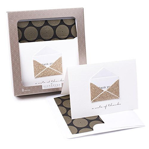 Hallmark Signature Thank You Notes (Gold Envelope, 8 Cards and Envelopes) Hallmark Signature Thank You Notes (Gold Envelope, 8 Cards and Envelopes)
