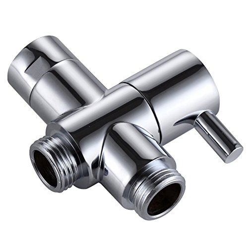 KES BRASS Shower Arm Diverter Valve Bathroom Universal Shower System Component Replacement Part for Hand Held Showerhead and Fixed Spray Head, Chrome, PV4