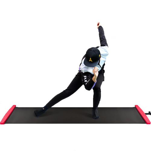 VPONA Portable Icehockey Slide Board Training Aid,Home Gym Equipment for Workout and Balance Cardio Exercise,Glide Training to Improve Agility with Shoe Booties and Carrying Bag Included (4.6 ft)