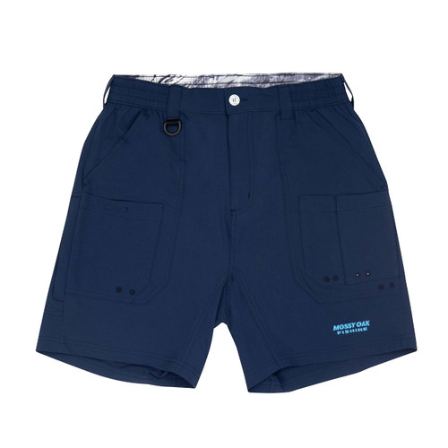 Mossy Oak Men's Standard XTR Fishing Quick Dry, Hiking Shorts, Navy, Medium
