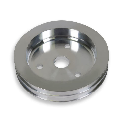 DEMOTOR PERFORMANCE For SBC Chevy Aluminum Crank Pulley Double 2 Groove For Short Water Pump SWP 350 400