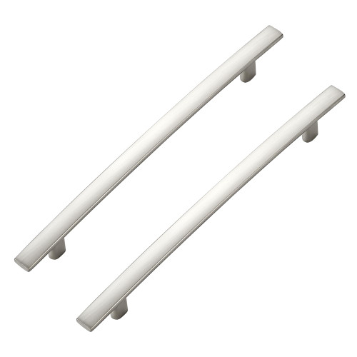 Ravinte Decor 15 Pack Cabinet Handles 6.25" Hole Center - Curved Cabinet Pulls Brushed Nickel Drawer Pulls for Kitchen Cabinet Cupboard Solid Pulls for Dresser Drawer Arch Cabinet Hardware