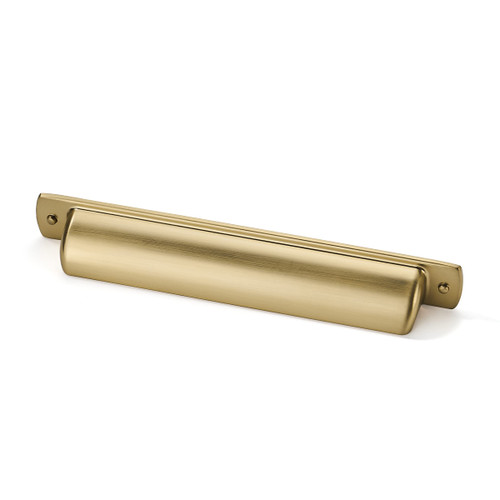 khtumeware 10 Pack 5"(128mm) Champagne Bronze Drawer Pulls Cabinet Bin Cup Pulls Kitchen Hardware Satin Brass Cabinet Handles Drawer Handles Knobs