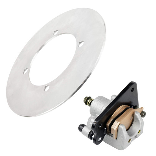 Caltric Rear Brake Rotor Disc with Caliper Compatible with Yamaha Kodiak 450 YFM450F 4x4 2005-2006