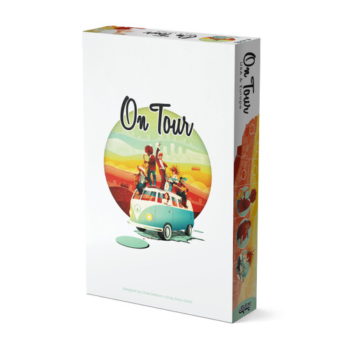 On Tour USA and Europe - Board Game - 1 to 8 Players - 20 Minute Play Time