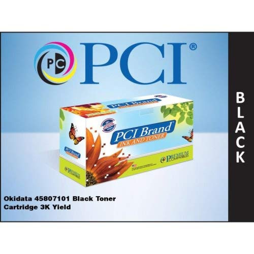 PREMIUM COMPATIBLES INC. PCI Brand Compatible Toner Cartridge Replacement for Okidata 45807101 Black Toner Cartridge 3K Yield