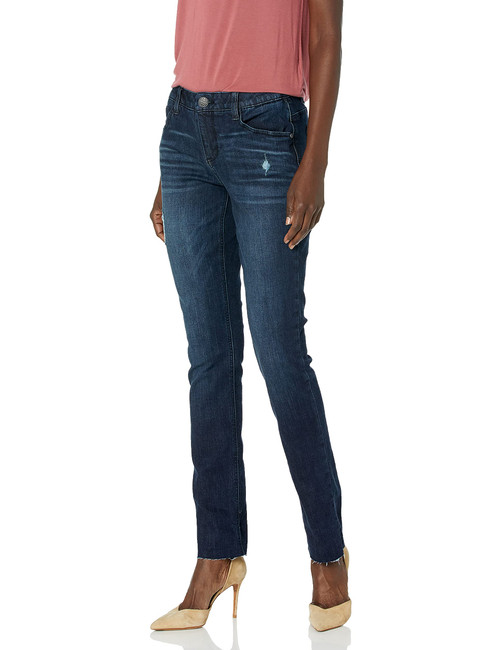 Democracy Women's Ab Solution Girlfriend Jean, Indigo, 4