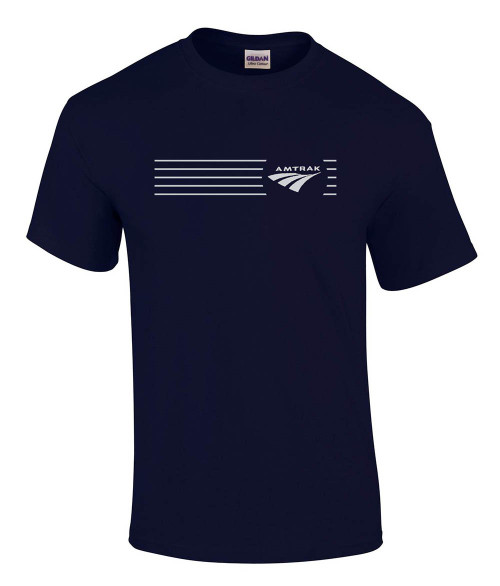 Daylight Sales Amtrak Travelmark Embroidered Pocket Tee Navy Adult M [p252]