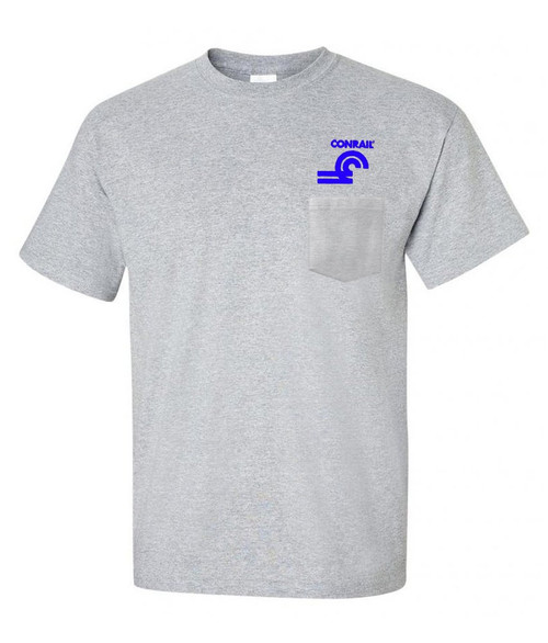 Daylight Sales Conrail Herald Embroidered Pocket Tee Sport Gray Adult XL [p23]