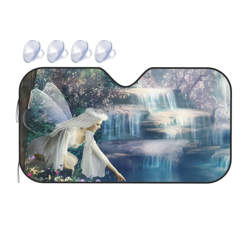 Lake Fairy Car Windshield Sun Shade Blocks Uv Rays Folding Sun Visor Protector for Car Truck SUV Keep Your Vehicle Cool