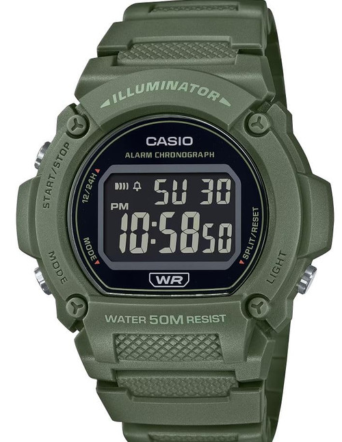 Casio Illuminator Alarm Chronograph Digital Day-Date Indicator Watch W219HC-3BV Casio Illuminator Alarm Chronograph Digital Day-Date Indicator Watch W219HC-3BV