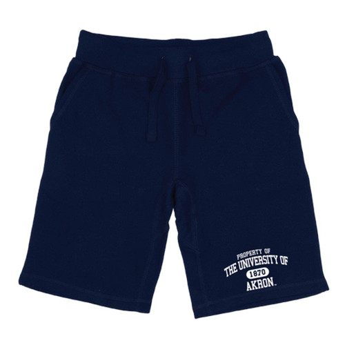 W REPUBLIC University of Akron Zips Property Fleece Drawstring Shorts Navy Medium