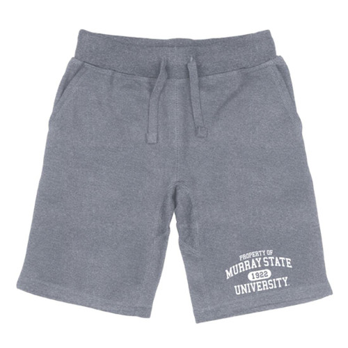 MSU Murray State University Racers Property Fleece Drawstring Shorts Heather Grey Small
