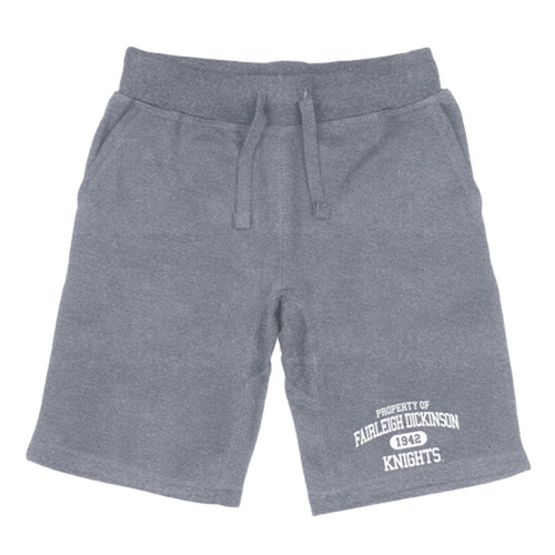 W REPUBLIC FDU Fairleigh Dickinson University Devils Property Fleece Drawstring Shorts Heather Grey Medium