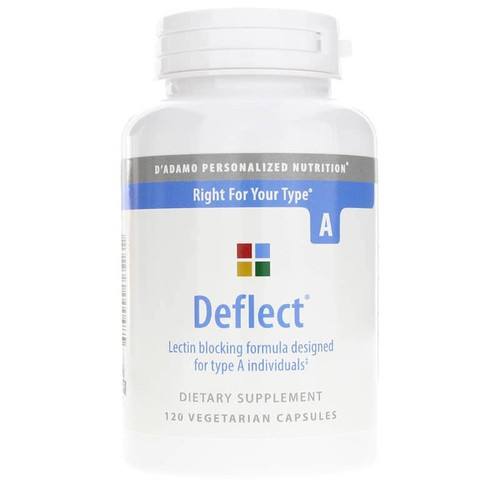 D'Adamo Personalized Nutrition Deflect Lectin Blocker (Blood Type A) 120 Vegetarian Capsules. Metabolism Booster. Immune Support.