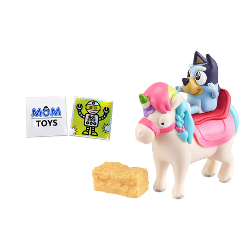 Bluey Unicorn Pony Figure Pack, 2.5-3" Articulated Figure - Unipony with with 2 My Outlet Mall Stickers