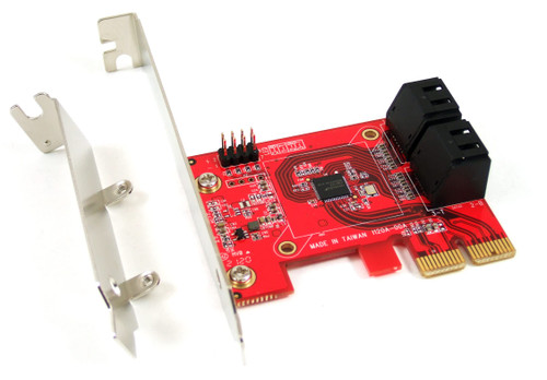 Ableconn PEX-SA120 4-Port SATA 6G PCI Express x2 Host Adapter Card (ASMedia ASM1164 Controller)