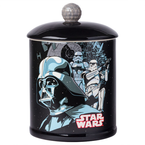 Silver Buffalo Star Wars Darth Vader and Stormtroopers Large Canister Ceramic Cookie Jar 9.5 (height) x 7 (diameter) inches