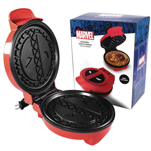 Uncanny Brands Marvel Deadpool Waffle Maker - Merc With a Mouth on Your Waffles- Waffle Iron Uncanny Brands Marvel Deadpool Waffle Maker - Merc With a Mouth on Your Waffles- Waffle Iron