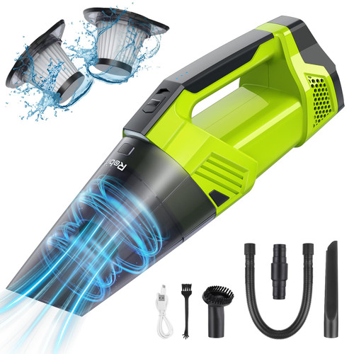 Car Vacuum Cordless Rechargeable, Cordless Vacuum Cleaner with 9000Pa Strong Suction, Dust Buster Hand Vacuum Cordless Handheld Vacuum Cleaner with 30min Runtime, Wet Vacuum Cleaner for Car, Home Car Vacuum Cordless Rechargeable, Cordless Vacuum Cleaner with 9000Pa Strong Suction, Dust Buster Hand Vacuum Cordless Handheld Vacuum Cleaner with 30min Runtime, Wet Vacuum Cleaner for Car, Home