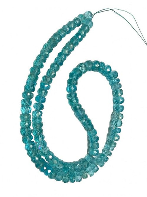 13 inch Strand of gem Apatite 3-5mm rondelle Faceted Beads for DIY Jewelry Making. Apatite Beads Strand CHIK-STNRD-39695 13 inch Strand of gem Apatite 3-5mm rondelle Faceted Beads for DIY Jewelry Making. Apatite Beads Strand CHIK-STNRD-39695
